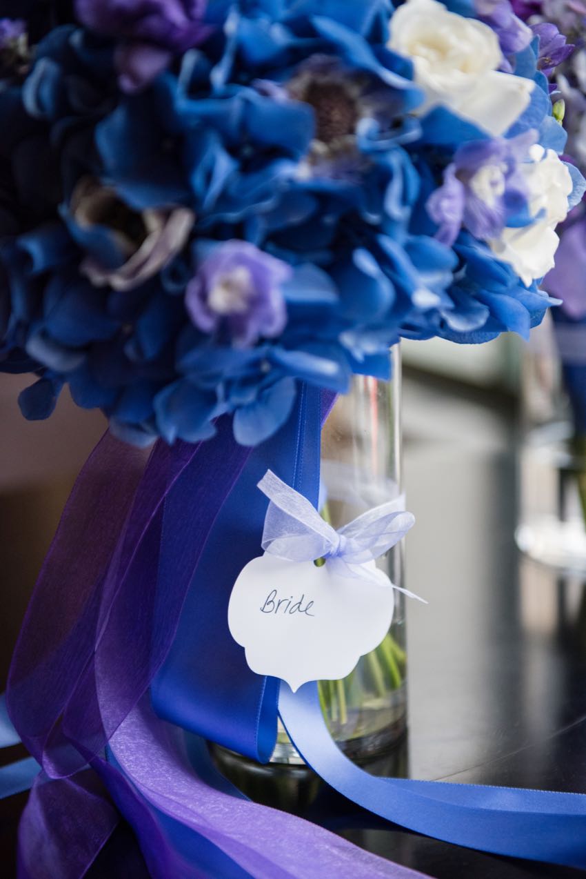 Blue bridal bouquet