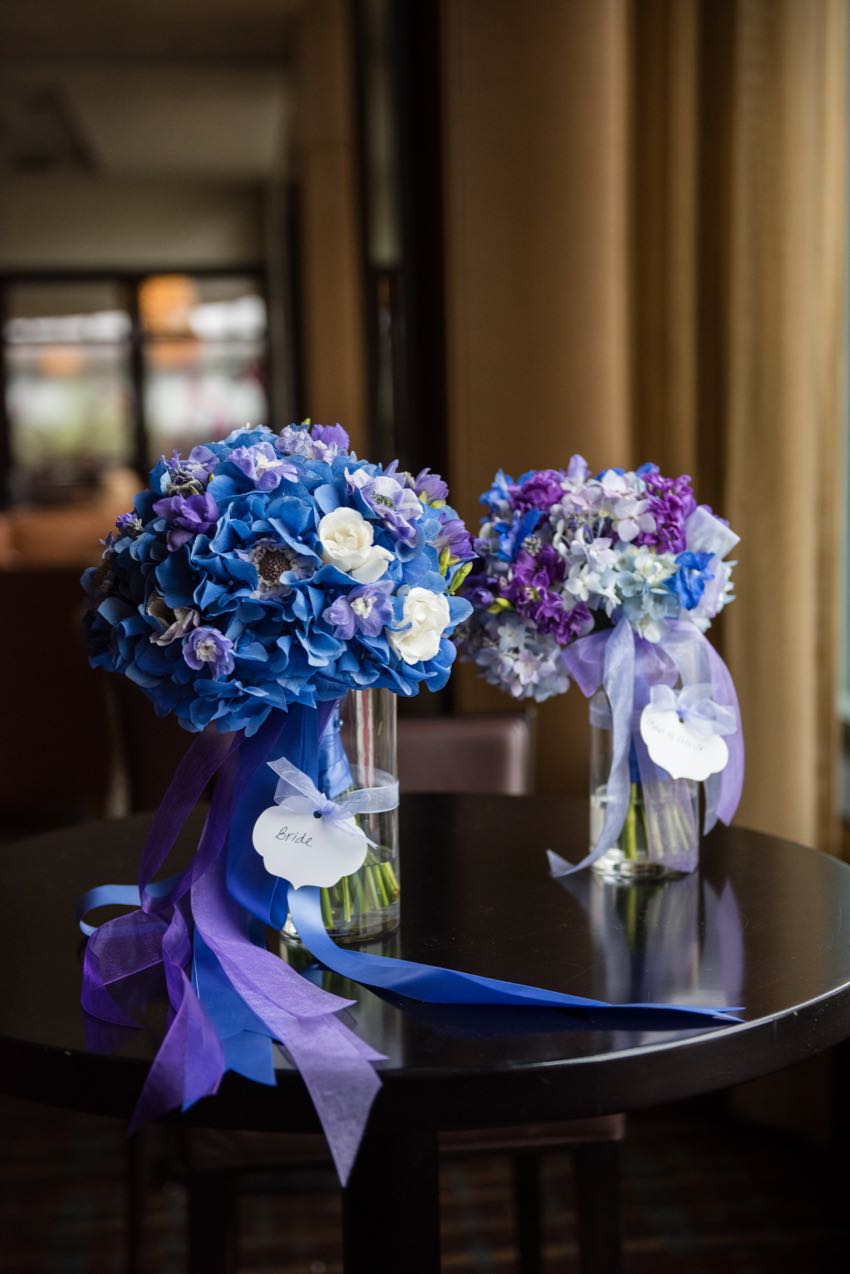 Blue wedding bouquet