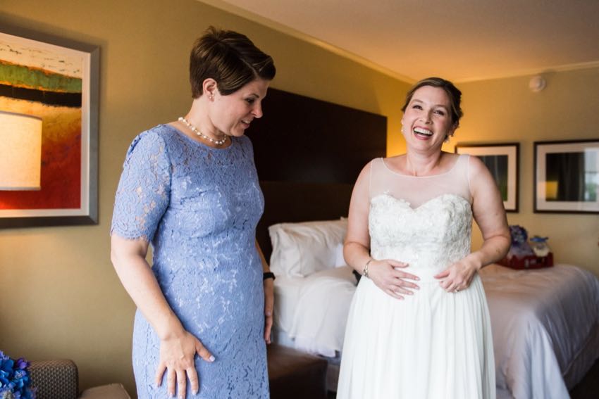 getting ready before wedding