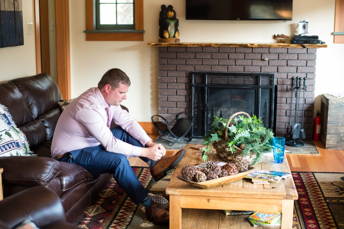 Boutonniere in small Colorado wedding package