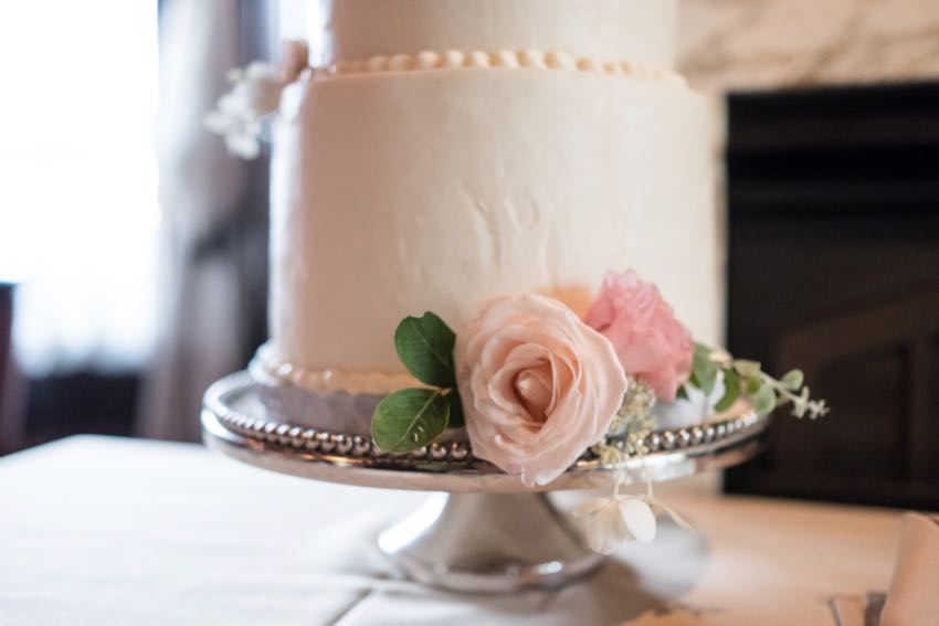 Blush wedding cake