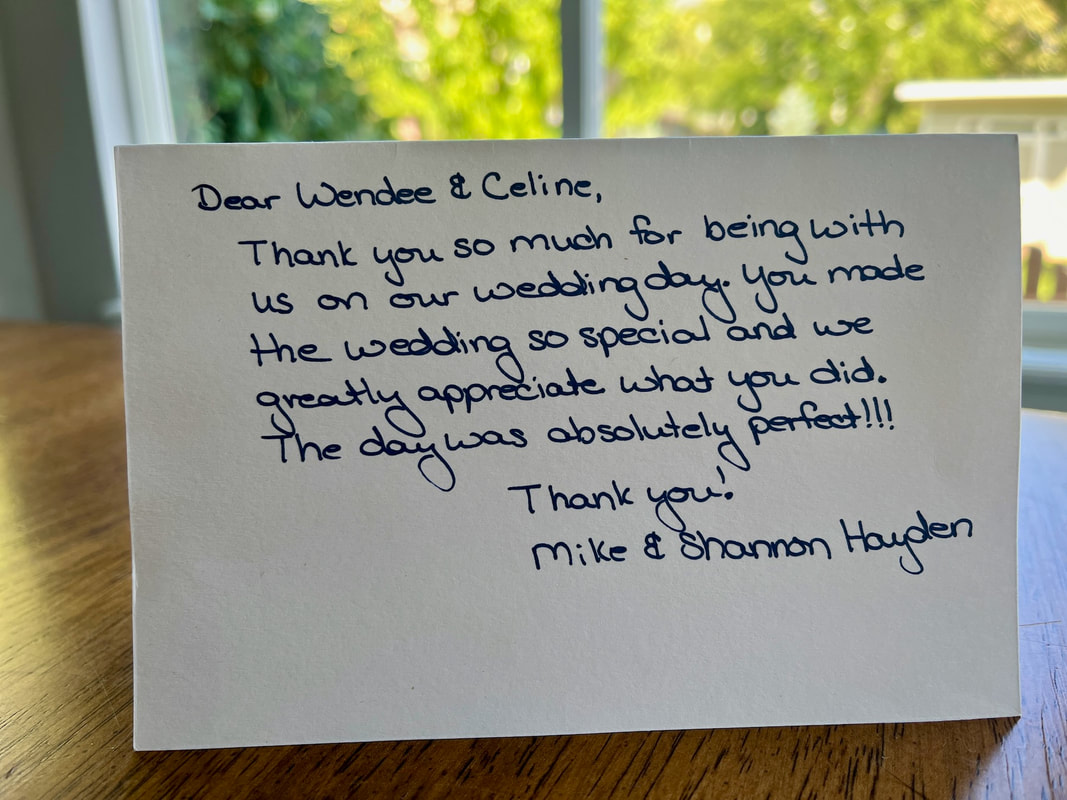 Wedding Thank you tips